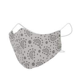 LDM Design Masque en tissu lavable - 100% من القطن، باللون الرمادي 