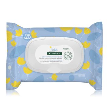 klorane bebe lingettes nettoyantes douces Idéales toilette bébé