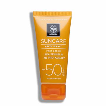 APIVITA Suncare - Crème solaire visage anti-taches SPF 50, très haute protection - 50ml