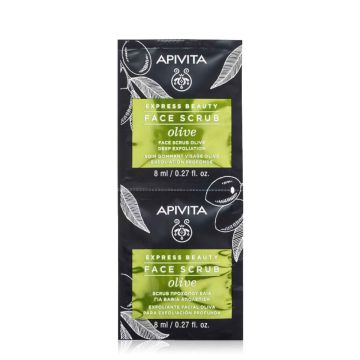 APIVITA Face Scrub Olive - Gommage visage exfoliation profonde à l'olive - 2x8ml