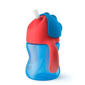 tasse-paille-9mois-bleu-rouge-aveb29-9mb200