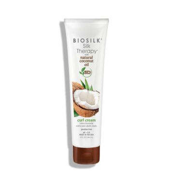 BIOSILK Silk Therapy & Coconut Oil - Crème bouclante, hydratante pour cheveux bouclés - 147ml