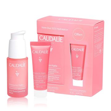CAUDALIE Vinosource-Hydra - CAUDALIE Duo Vinosource-hydra Sérum SOS Réhydratant 30ml + Masque-Crème Hydratant 15ml Offert
