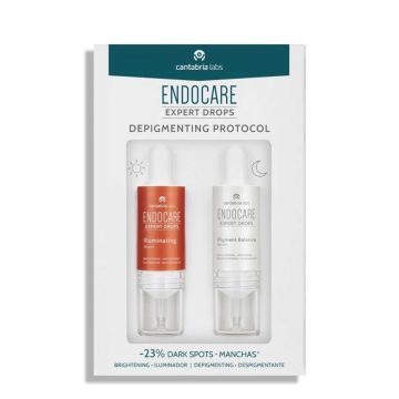 CANTABRIA LABS Endocare Expert Drops Protocole Dépigmentant - Sérum illuminateur 10ml + Sérum dépigmentant 10ml