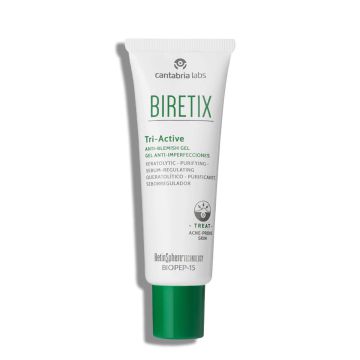 CANTABRIA LABS Biretix Tri-Active - Gel anti-imperfections, purifiant pour peaux grasses et à tendances acnéique - 50ml