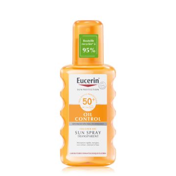 EUCERIN Sensitive Protect - Spray solaire transparent SPF50 pour le corps, texture non grasse - 200ml 