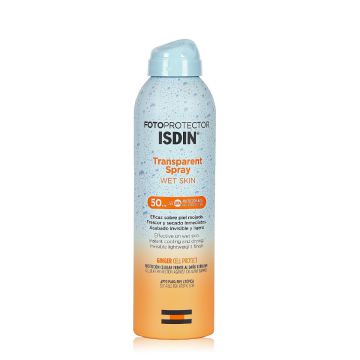 isdin foto protector transparent spray wet skin spf50
