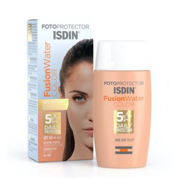isdin foto protector fusion water color ecran solaire teinte spf 50
