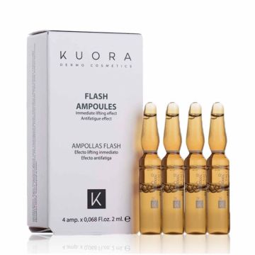 KUORA Flash Ampoules - Ampoules raffermissantes effet lifting immédiat - 4x2ml