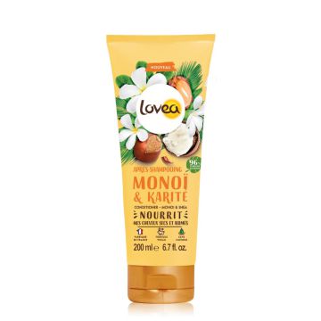 LOVEA Monoï & Karité
Après-shampooing nourrissant pour cheveux secs et abîmés