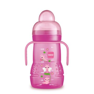 MAM Trainer+ - Biberon avec tétine ou tasse avec bec extra-souple 4 mois et plus 220ml