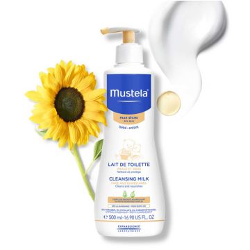MUSTELA Lait de Toilette - Visage et siège pour peaux sèches bébé et enfants