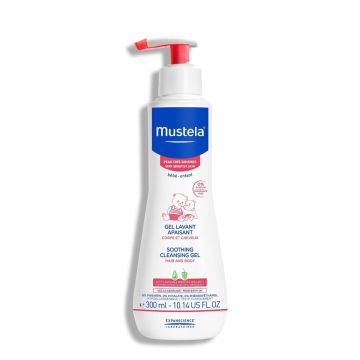 MUSTELA Gel Lavant Apaisant - Gel lavant pour peaux très sensibles du bébé et de l'enfant - 300ml