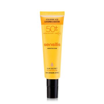 SENSILIS Sun Secret Ecran Solaire Fluide Teinté Anti-âge SPF50+