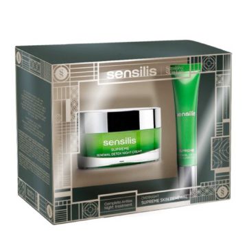 SENSILIS Supreme Renewal Detox - Crème de nuit anti-rides pour peaux normales à sèches 50ml + Contour yeux 15ml offert