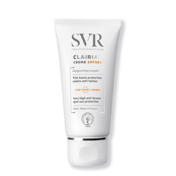 SVR Clairial Crème SPF50+ - Crème solaire très haute protection SPF50+ anti-taches pour tous types de peaux - 50ml