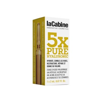 LA CABINE 5x Pure Hyaluronic Ampoules - Soin hydratant intensif anti-rides pour tous types de peaux