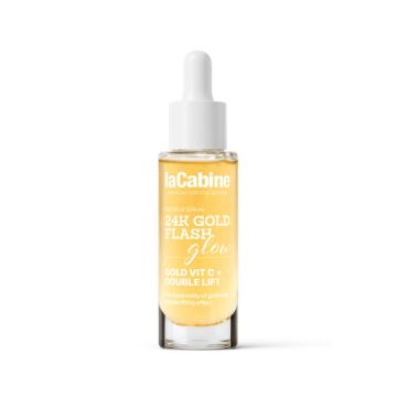 LA CABINE 24K Gold Flash Glow - Sérum anti-âge éclat lissant revitalisant double effet lifting immédiat pour tous types de peaux - 30ml