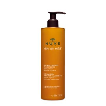 NUXE Rêve de Miel - Gel lavant surgras visage et corps pour peaux sèches et sensibles