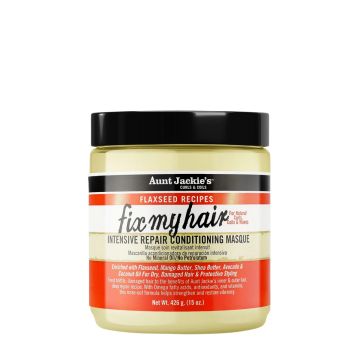 AUNT JACKIE'S Fix My Hair Intensive Repair Conditioning Masque - Masque réparateur intensif nourrissant fortifiant pour cheveux secs et abîmés - 426g