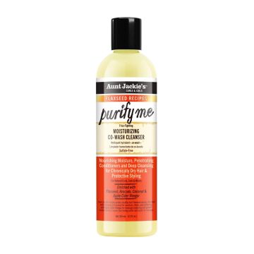 AUNT JACKIE'S Purify Me Moisturizing Co-Wash Cleanser - Nettoyant co-wash hydratant adoucissant éliminant les impuretés les résidus pour cheveux chroniquement secs bouclés - 355 ml