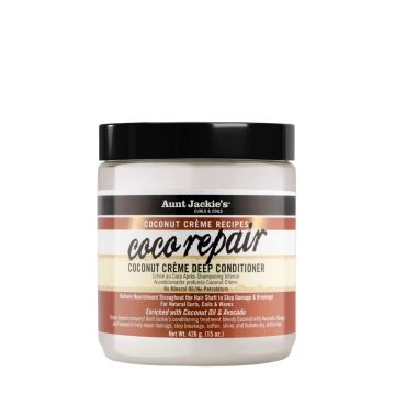 AUNT JACKIE'S Coco Repair Deep Conditioner - Masque réparateur nourissant intensif pour cheveux secs et abîmés - 426g