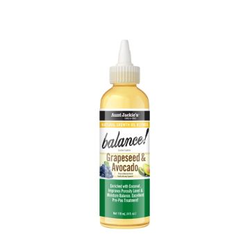 AUNT JACKIE'S Growth Oil Balance Grapeseed & Avocado - Huiles revitalisante anti-casse tous types de cheveux - 118ml
