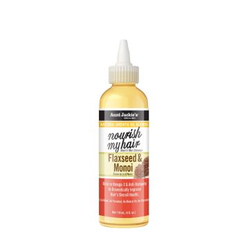 AUNT JACKIE'S Nourish My Hair Flaxseed & Monoi - Huile nourrissante adoucissante pour cheveux secs et cassants - 118ml