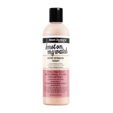 AUNT JACKIE'S Knot On My Watch - Soin démêlant instantané anti-frisottis pour cheveux ondulés bouclés ou crépus - 355ml