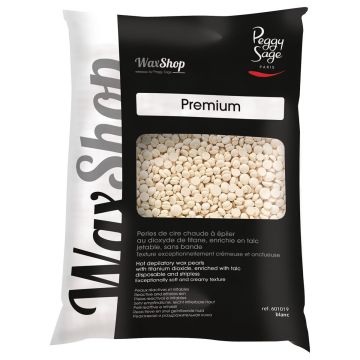 PEGGY SAGE Perles de cire chaude pour épilation Blanche - 800g
