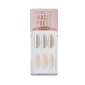 DASHING DIVA Magic Press Nails Blanc Metal