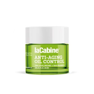 LA CABINE Anti-Aging Oil Control - Gel visage anti-âge matifiant régulateur de sébum pour peaux mixtes à grasses - 50ml