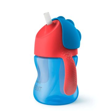 tasse-paille-9mois-bleu-rouge-aveb29-9mb200