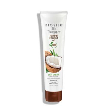 BIOSILK Silk Therapy & Coconut Oil - Crème bouclante, hydratante pour cheveux bouclés - 147ml