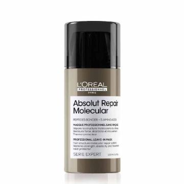 L'ORÉAL PROFESSIONNEL Absolut Repair Molecular - Masque professionnel sans rinçage thermo-protecteur pour cheveux abîmés - 100ml
