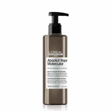 L'ORÉAL PROFESSIONNEL Absolut Repair Molecular - Sérum professionnel à rincer transformation instantanée pour cheveux abîmés -  250ml