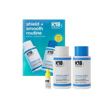 K18 Shield Smooth Routine - Coffret protecteur lissant pH équilibré anti-frisottis éclat pour cheveux colorés - 250ml