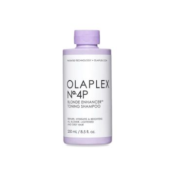OLAPLEX N°4P Blonde Enhancer Toning Shampoo - Shampooing tonifiant hydratant éclaircissant pour cheveux blonds décolorés et gris- 250ml