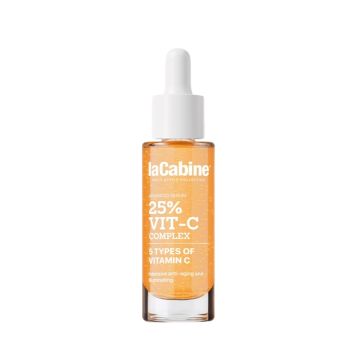 LA CABINE 25% Vit-C Complex Advanced Serum - Sérum anti-âge illuminateur à 25% de complexe de vitamine C pour tous types de peaux - 30ml