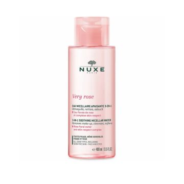 NUXE Very Rose - Eau micellaire apaisante 3-en-1 visage et yeux pour tous types de peaux même sensibles - 400ml