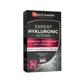 FORTE PHARMA Expert Hyaluronique Intense - Complément alimentaire à base d'acide hyaluronique hydratant revitalisant - 30 gélules