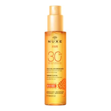 NUXE Sun - Huile solaire bronzante SPF50 haute protection visage et corps