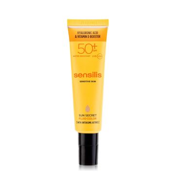 SENSILIS Sun Secret Ecran Solaire Fluide Teinté Anti-âge SPF50+
