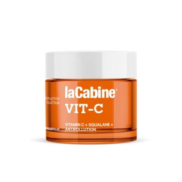 LA CABINE Vit-C Cream - Crème visage illuminatrice hydratante anti-âge pour peaux ternes et fatiguées - 50ml
